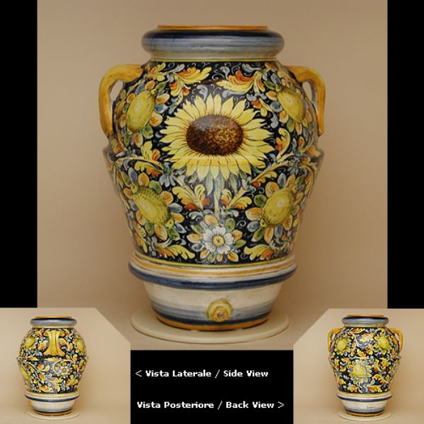 LG101C 60 - Jar with sunflower and lemons cm.60H