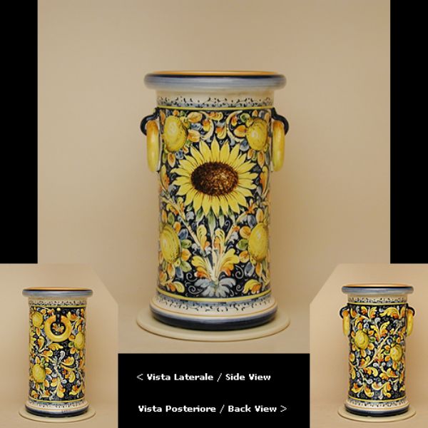 LG102A 50 - Umbrella stand with sunflower and lemons cm.50H