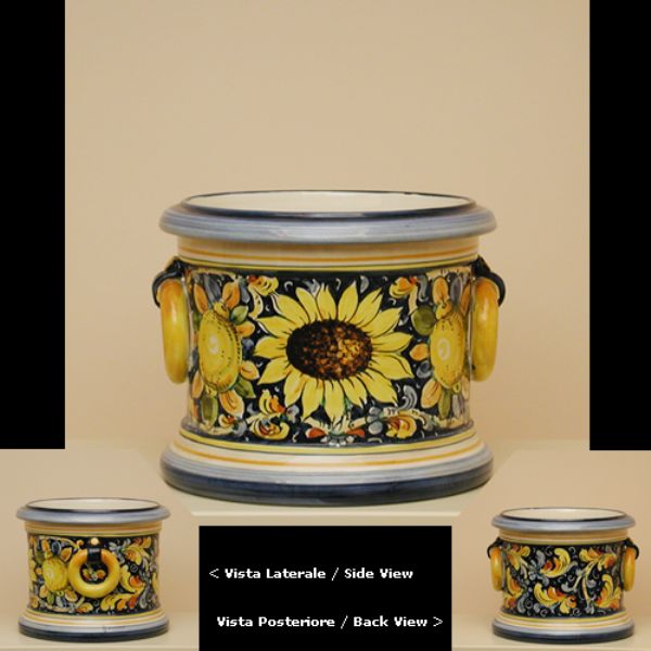 LG206B 25 - Flower pot sunflower cm. 25 diameter cm.20H