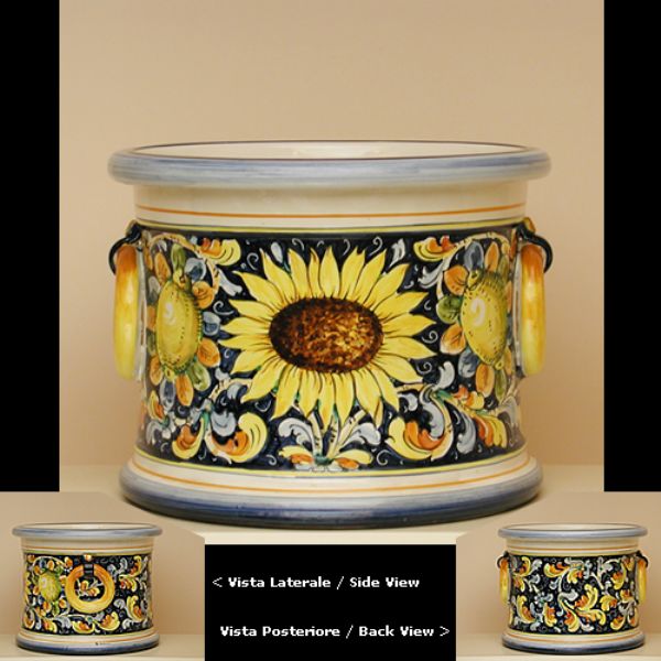 LG206D 35 - Flower pot sunflower cm. 35 diameter cm.28H