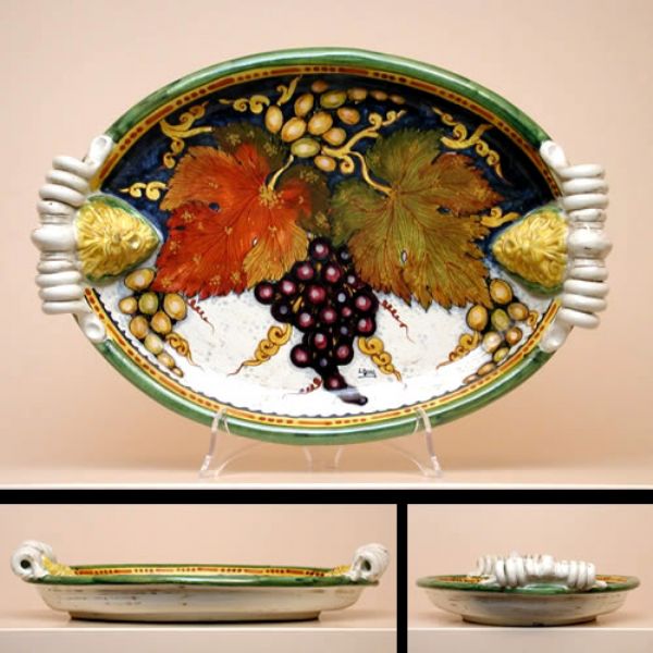 VA372B 46 - Oval tray cm.46 x 32 x 9H