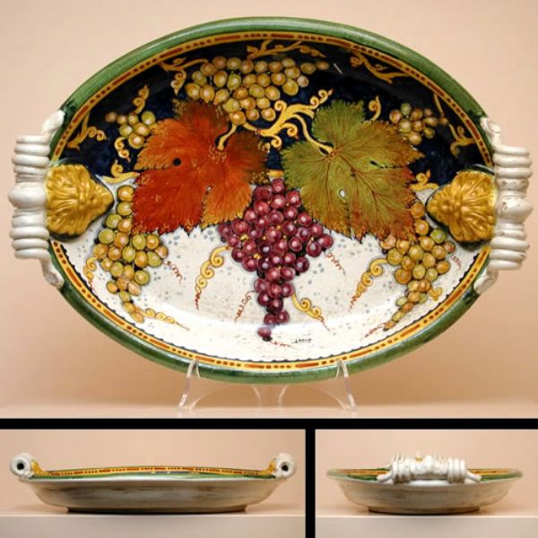 VA372D 56 - Oval tray cm.56 x 40 x 12H